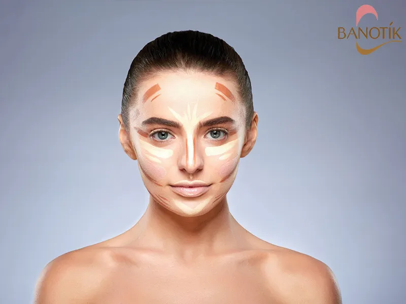 مراحل آرایش صورت _ کانتور و برنزر