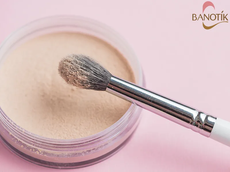 مراحل آرایش صورت _ پودر فیکس