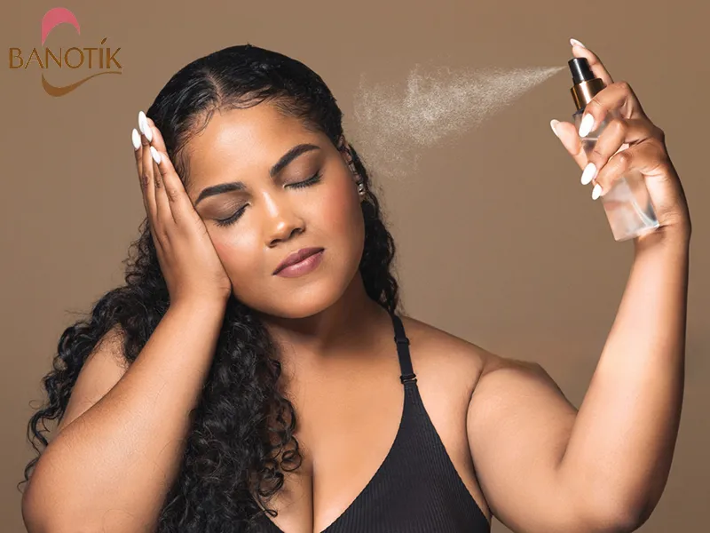 مراحل آرایش صورت _ اسپری فیکس